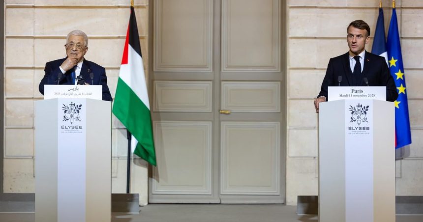 Macron Francuzsko pomoze vypracovat palestinsku ustavu