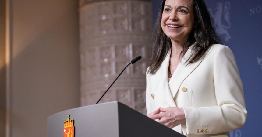 Norsko Opozicnej liderke Machadovej z Venezuely pomohla ujst vlada USA