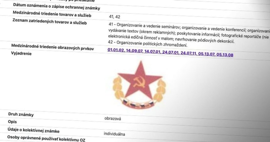 Kosak a kladivo odkazuju na totalitu Urad odmieta zaregistrovat ochrannu znamku pre komunistov