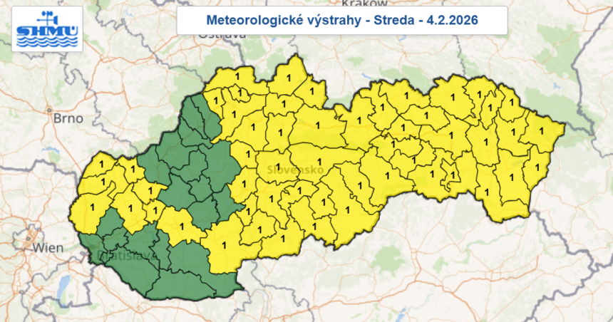 Stredne a vychodne Slovensko moze do konca dna zasiahnu pohadovica