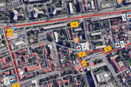 Mesto Kosice meni obchadzky pri nemocnici opravuje cestu v jej okol