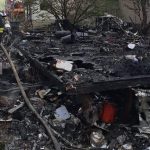 S karavanom uz nevycestuji zhorel do tla na dvore