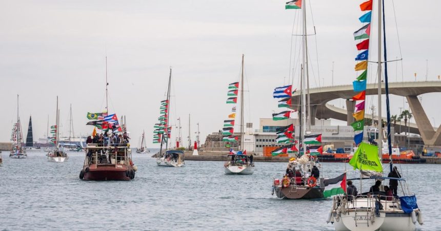 Z Barcelony vyplavala flotila lodi s pomocou pre Gazu