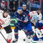 Kanada suverenna potvrdila rolu favorita Dvojgolovy kapitan Celebrini ziaril