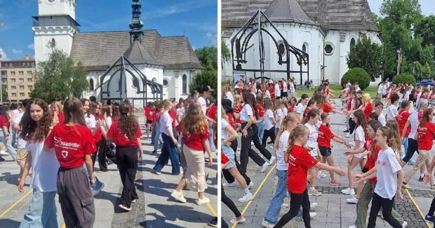 Namestie sa opat premenii na tanecny parket tanecnici sa chystaju prekonat svetovy rekord
