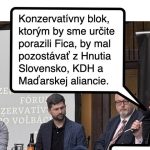 Cynicka obluda Konzervativny blok Ficoch pomocnikov