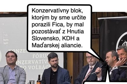 Cynicka obluda Konzervativny blok Ficoch pomocnikov