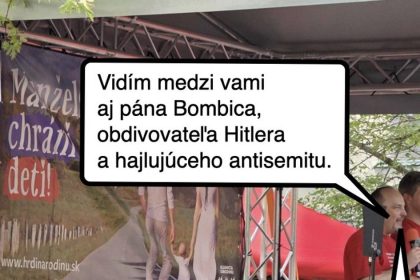 Cynicka obluda Bombic na spravnom mieste