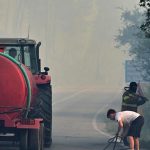 Lesny poziar na greckom ostrove Skyros ohrozil obvane oblasti