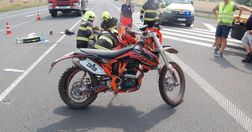 Na motorke jazdil bez vodicskeho preukazu a s dvoma promile Zrazil sa s nakladnym vozidlom